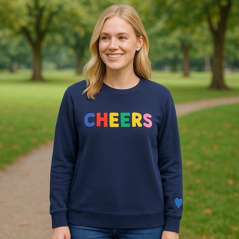 Lane Bryant Cheers Raised Graphic Sweatshirt‎ Comfy Special Occasion 22/24